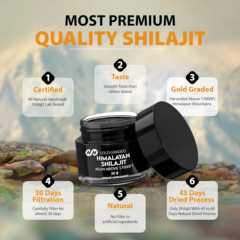 Shilajit Resin Pure - Pure Himalayan Shilajit Resin,naturally Dried and