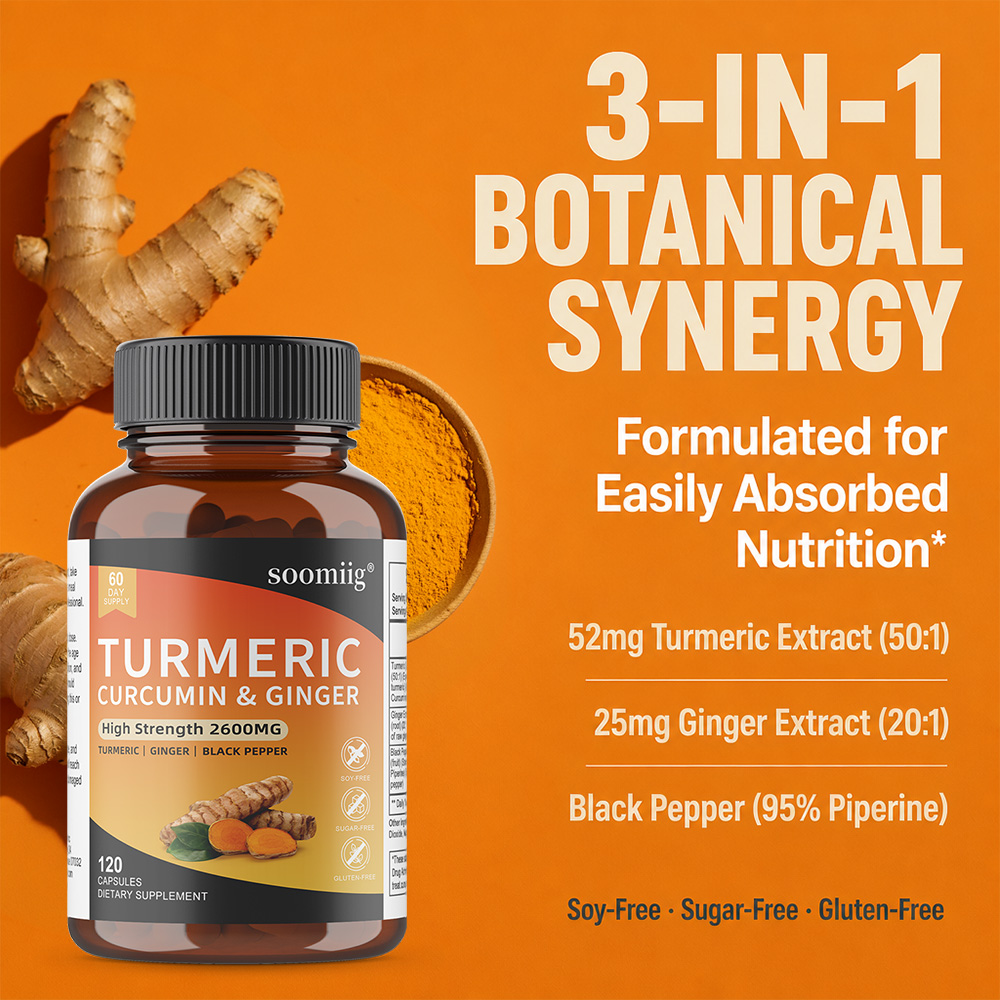 Turmeric Ginger & Black Pepper - огляд і ціна Turmeric Curcumin Capsule