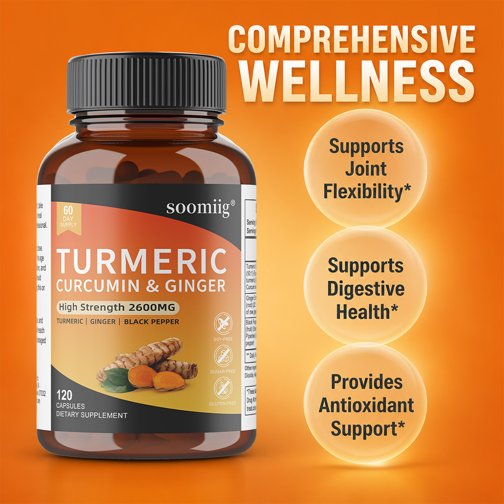 Turmeric Ginger & Black Pepper - огляд і ціна Turmeric Curcumin Capsule